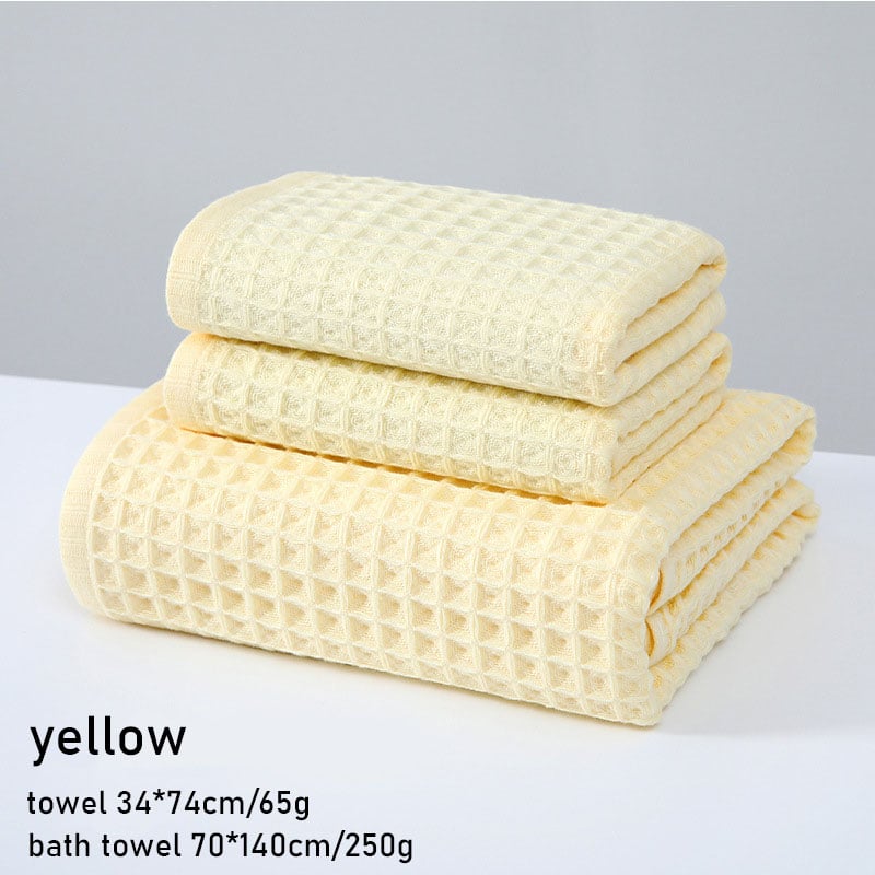 💜Super Absorbent Breathable Antibacterial Waffle Bath Towel