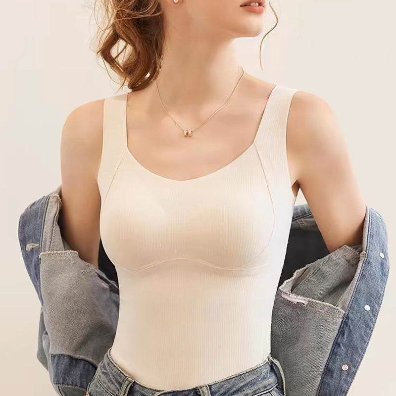 🔥60%OFF Christmas Sale🥰Thickened Warm Tank Top with Shelf Bra