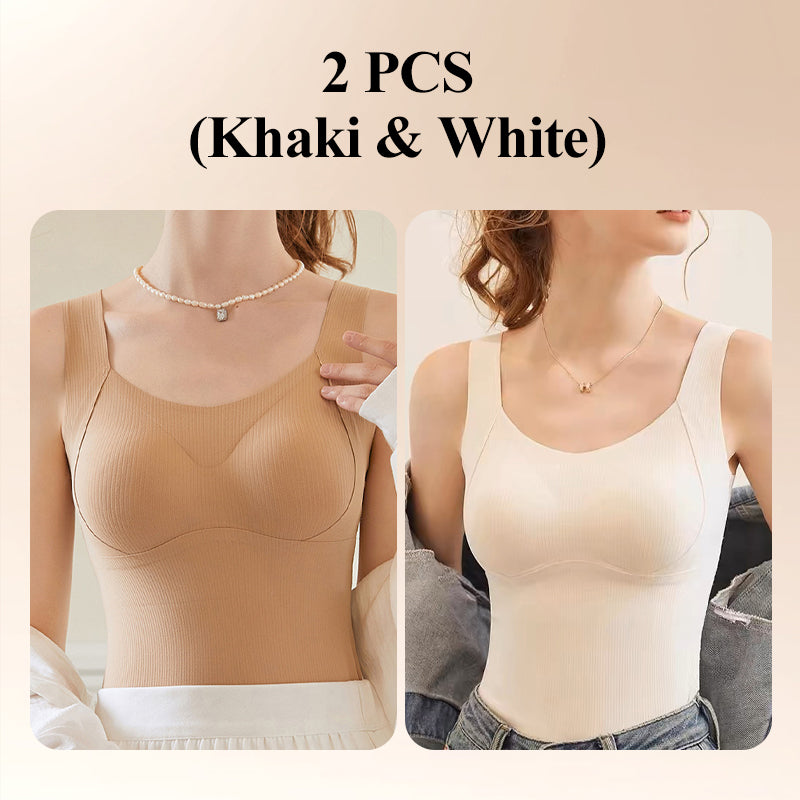 🔥60%OFF Christmas Sale🥰Thickened Warm Tank Top with Shelf Bra