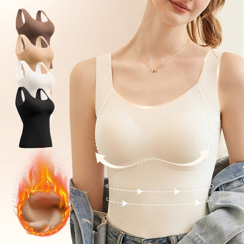 🔥60%OFF Christmas Sale🥰Thickened Warm Tank Top with Shelf Bra