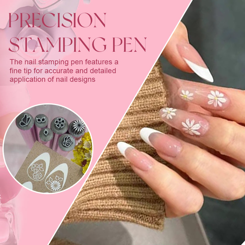 💥Hot Sale 49% Off❣️Nail Art Stamp Pen（Easy to use even for beginners）