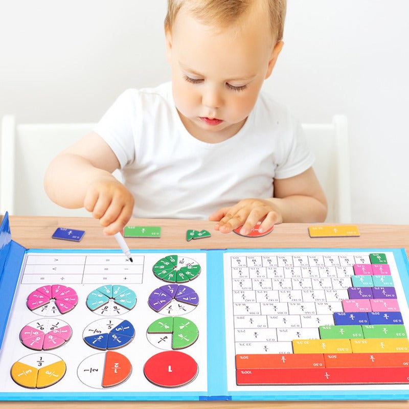 🔥Montessori Magnetic Book Fraction Puzzle For Children