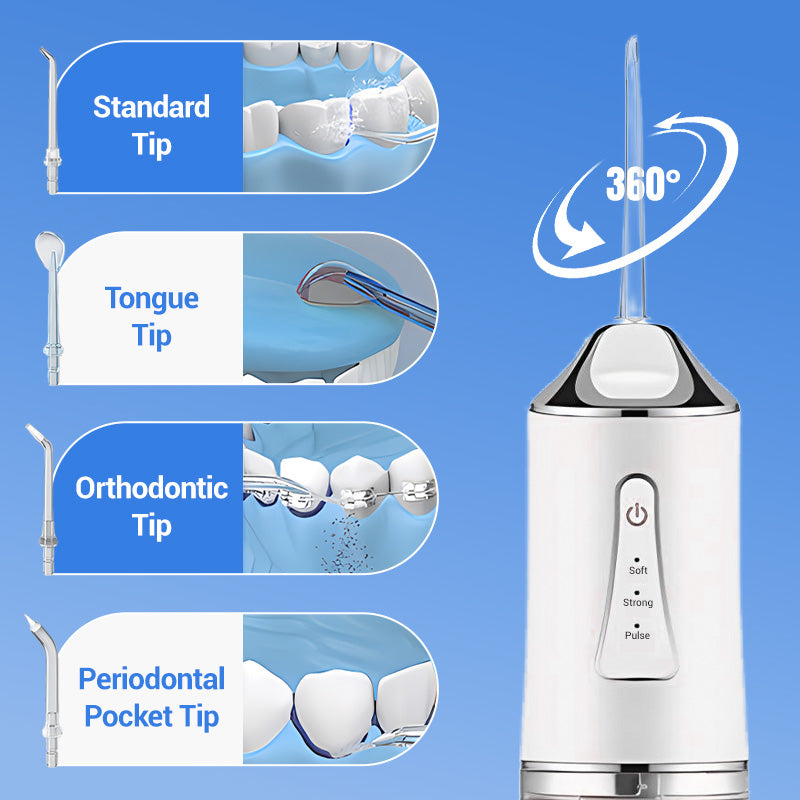 🦷 Electric pulse water flosser deep cleaning.