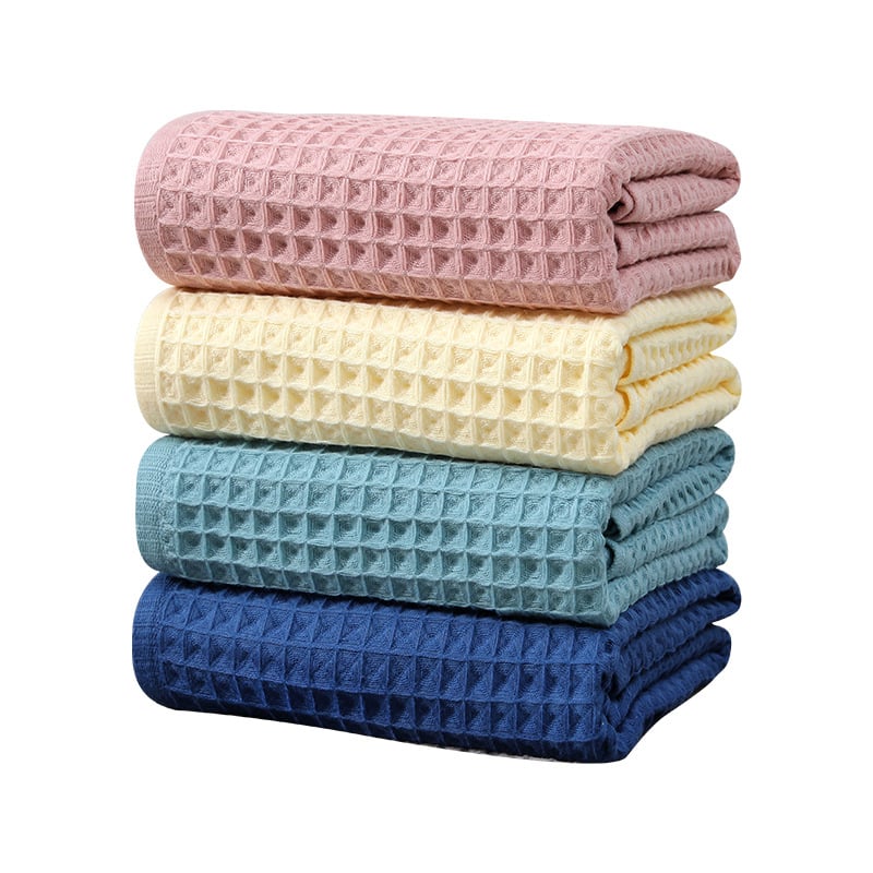 💜Super Absorbent Breathable Antibacterial Waffle Bath Towel