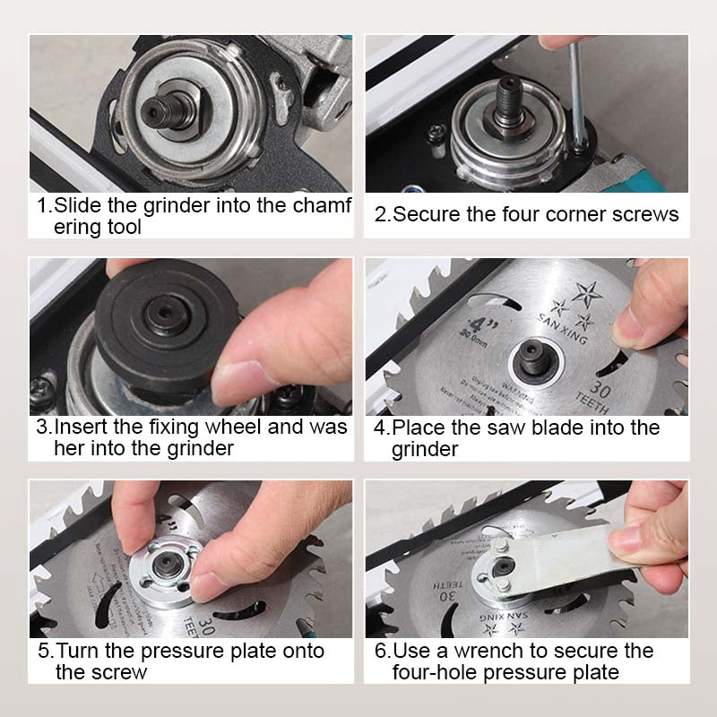 Angle Grinder Stand for Tile 45° Chamfer Cutting