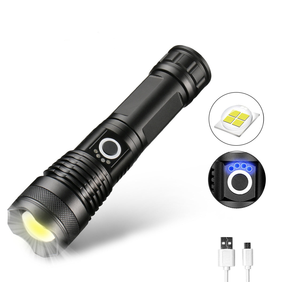 💯Limited Time Half Price-🔦Super Bright, Powerful, High Lumen, Long Size Tactical Flashlight with Rechargeable Batteries🔥