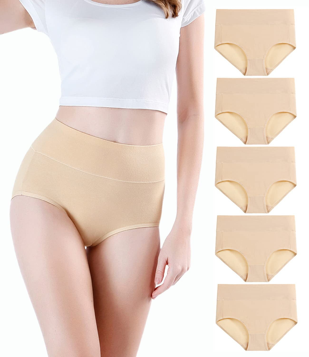 🎁Buy 1 Get 5 Packs✨Plus Size High-Waist Hip-Lifting Cotton Panties for Women