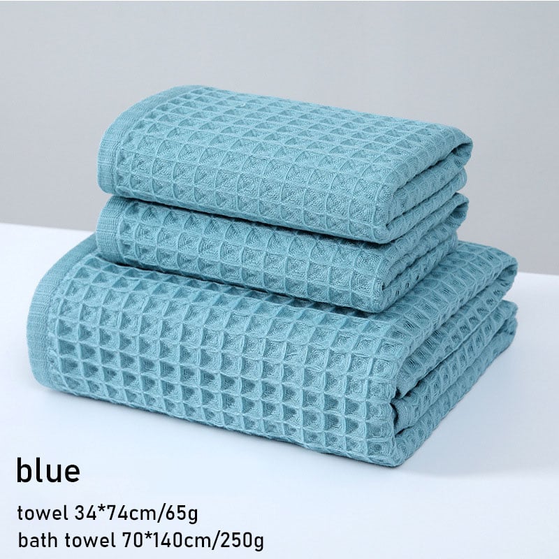 💜Super Absorbent Breathable Antibacterial Waffle Bath Towel