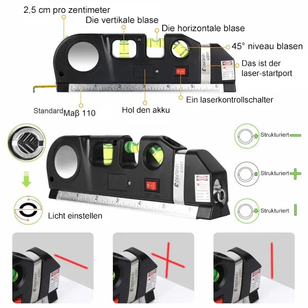 🛠️4-in-1 laser measurement tool