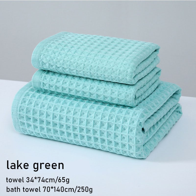 💜Super Absorbent Breathable Antibacterial Waffle Bath Towel