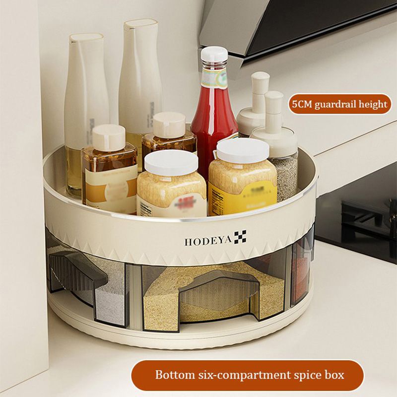 ⏳Multifunctional 360-Degree Rotating Double Tier Storage Shelf