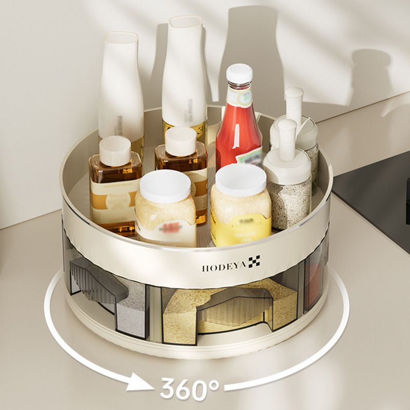 ⏳Multifunctional 360-Degree Rotating Double Tier Storage Shelf