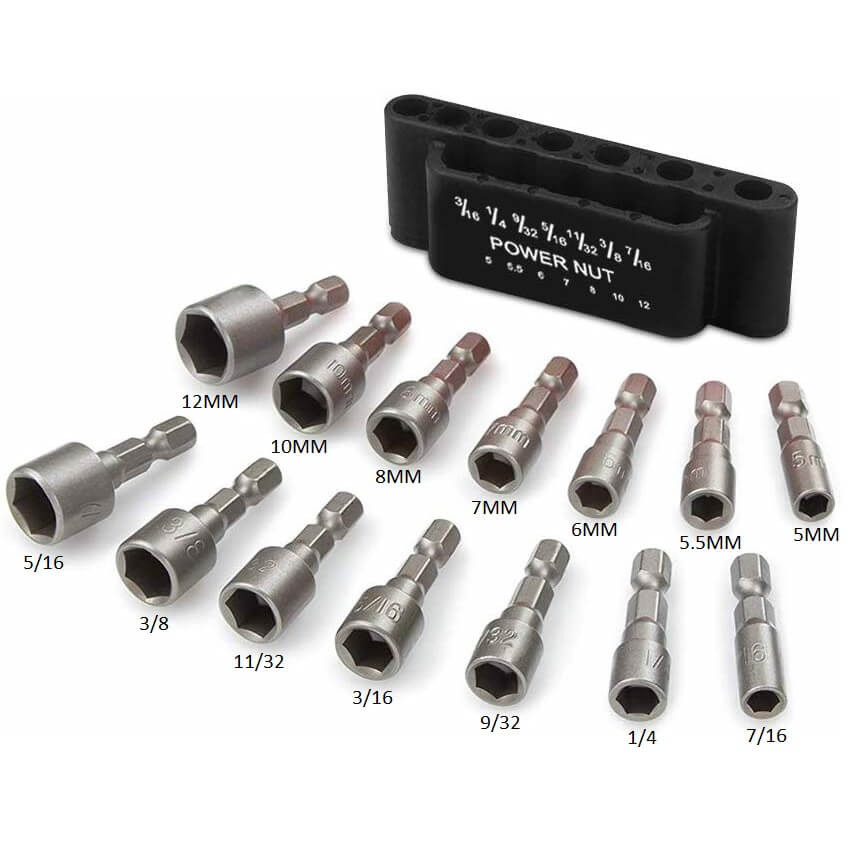 Power Nut Driver Drill Bit Set