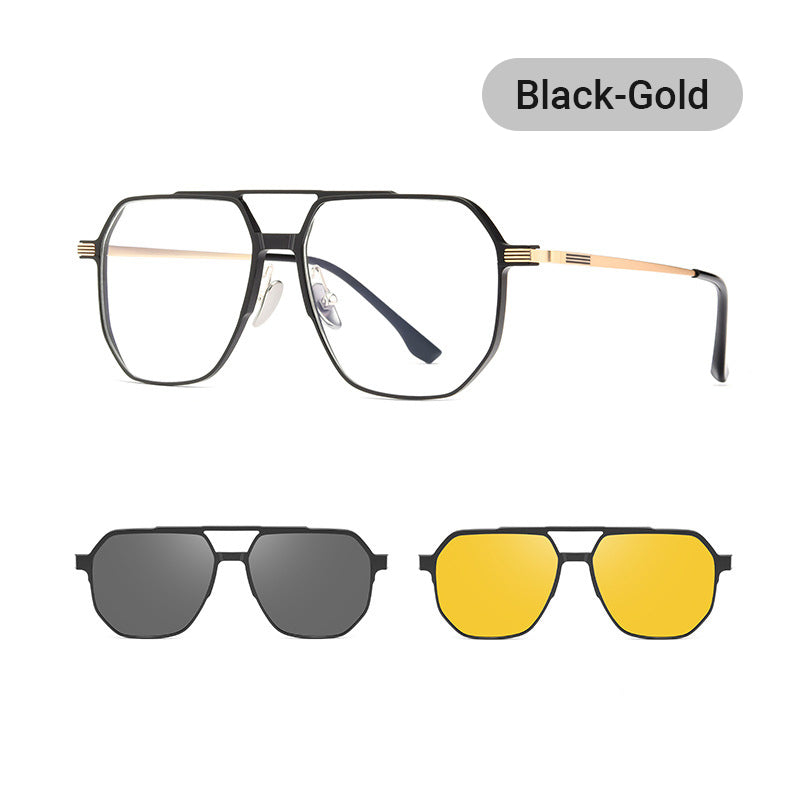 3 in 1 Vintage Magnetic Clip on Sunglasses