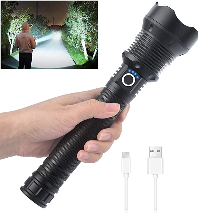 💯Limited Time Half Price-🔦Super Bright, Powerful, High Lumen, Long Size Tactical Flashlight with Rechargeable Batteries🔥