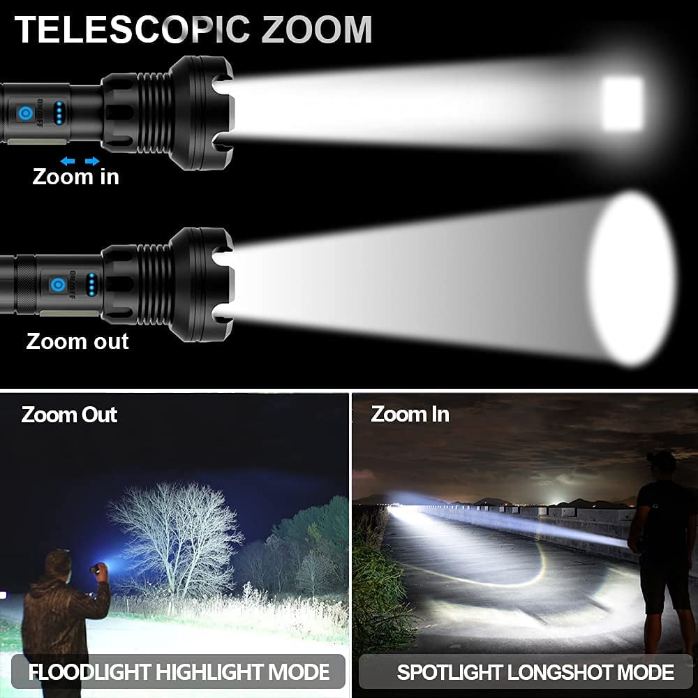 💯Limited Time Half Price-🔦Super Bright, Powerful, High Lumen, Long Size Tactical Flashlight with Rechargeable Batteries🔥