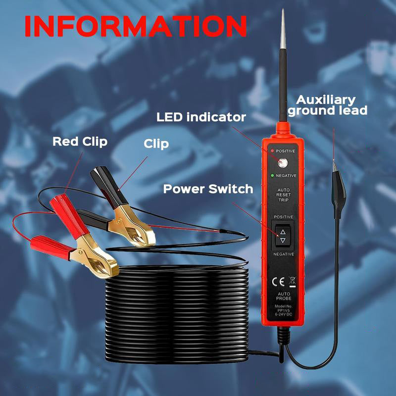 6-24V DC Automotive Electrical System Circuit Tester