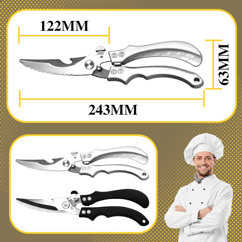 Safe Multi-Functional Stainless Steel Kitchen Scissors