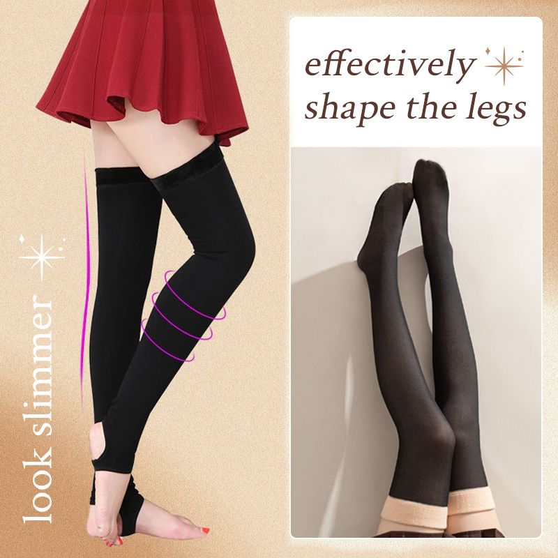 Fake Translucent Warm Knee High Stockings