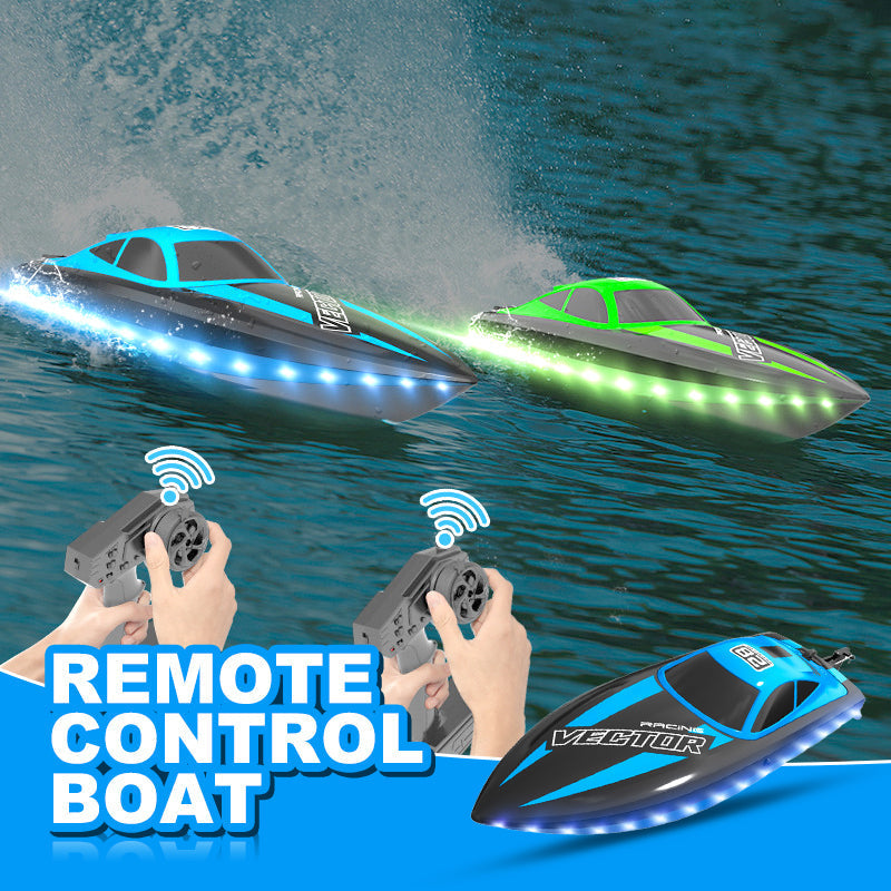 RC High Speed Yacht Electric Boat with LED Lights