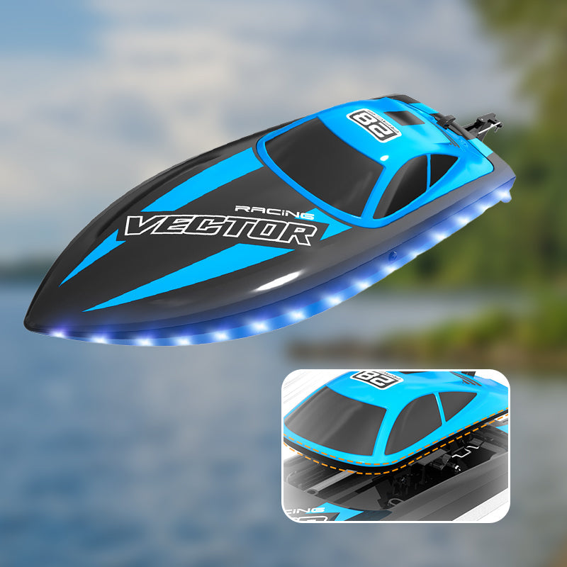 RC High Speed Yacht Electric Boat with LED Lights