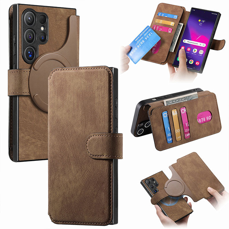 Magnetic Shockproof Phone Case with Detachable Card Holder