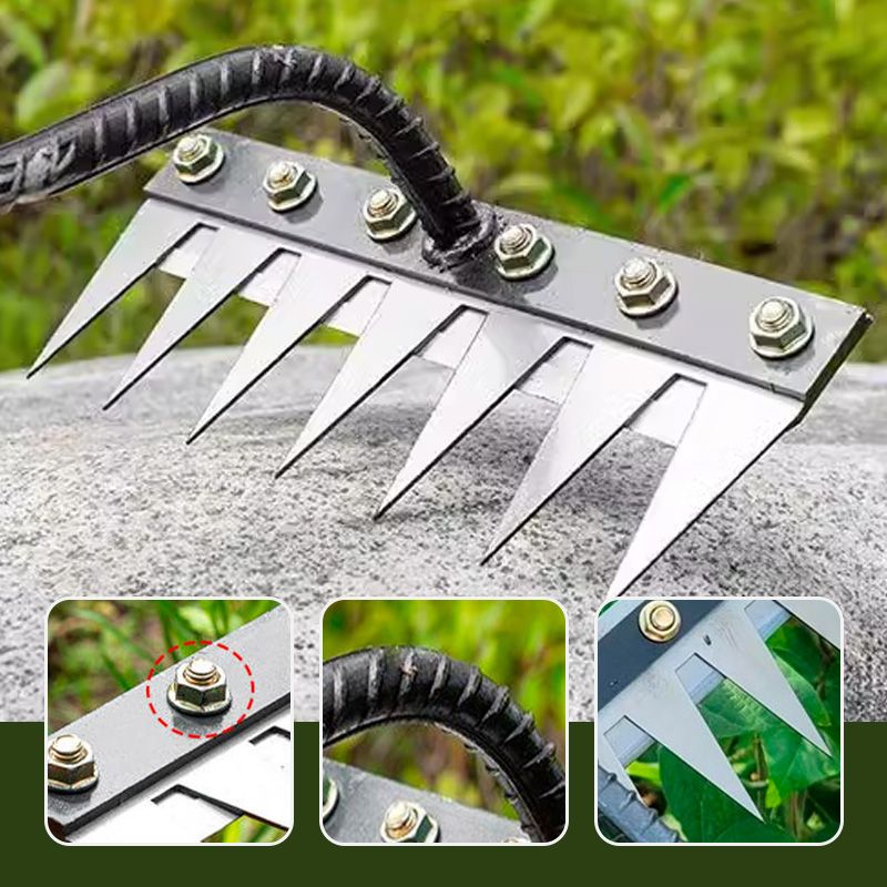 5/6/7/8 Teeth Carbon Steel Garden Weeding Rake