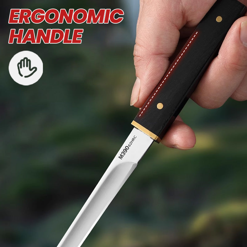 Portable Camping Straight Steel Knife with Sheath