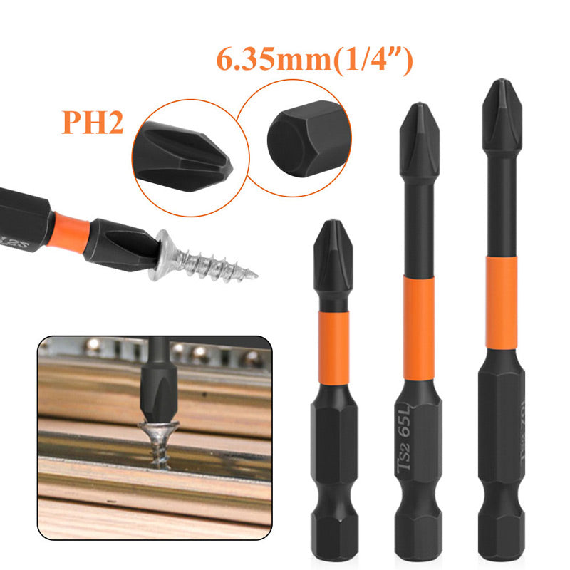 🔥Pousbo® Magnetic Cross Impact Screwdriver Bits Set