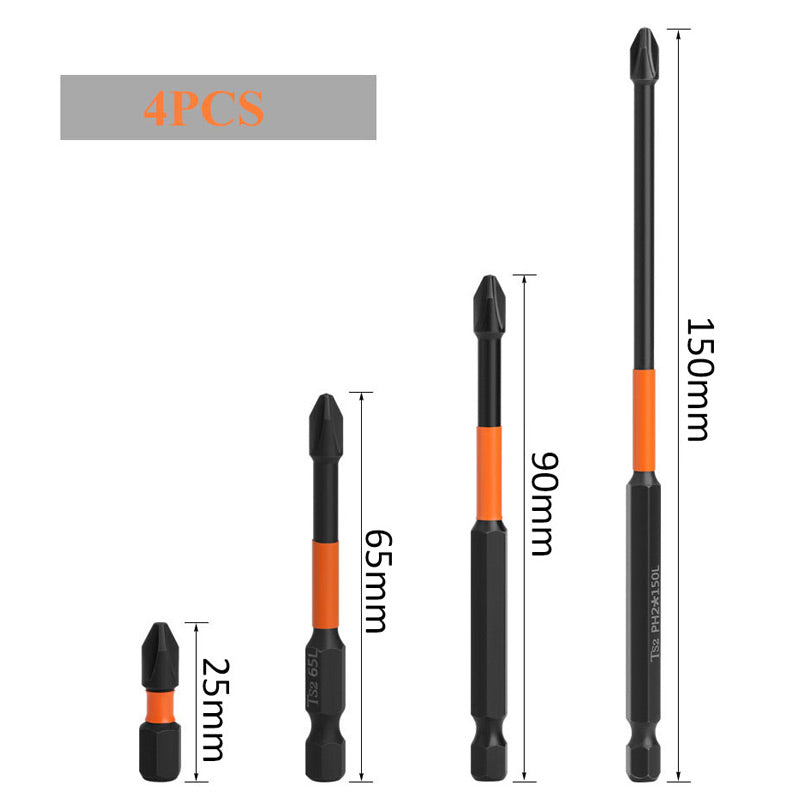 🔥Pousbo® Magnetic Cross Impact Screwdriver Bits Set