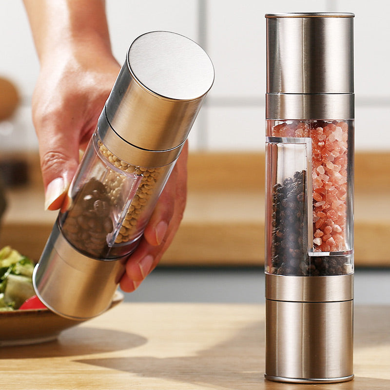 Dual-Chamber Salt and Pepper Grinder