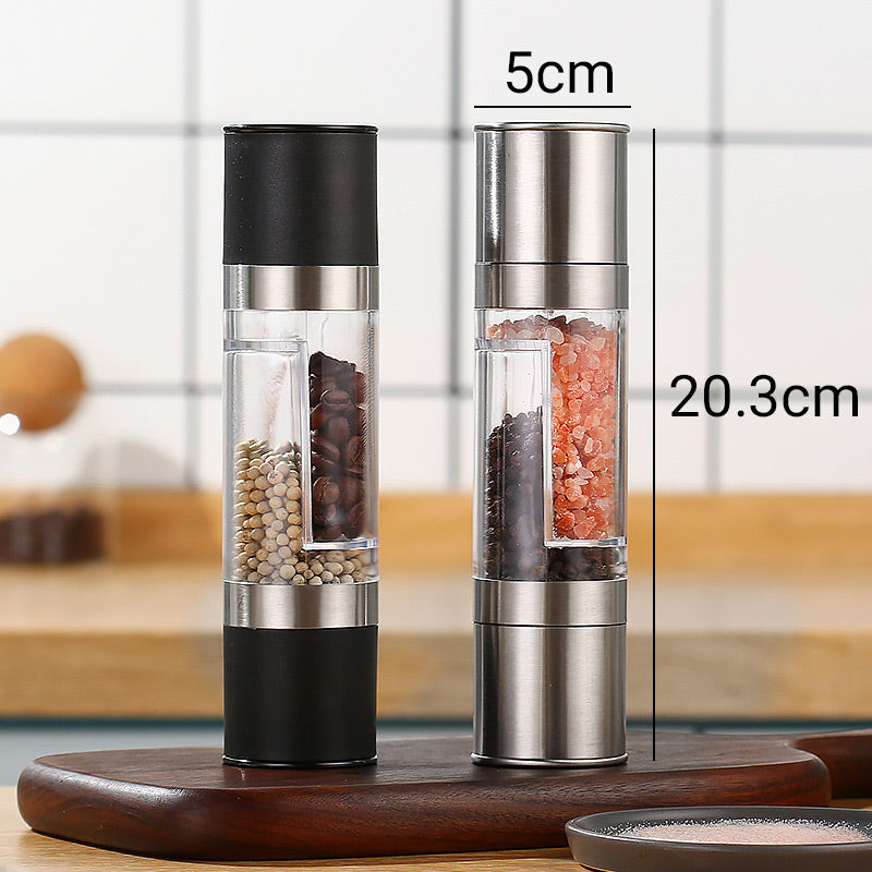 Dual-Chamber Salt and Pepper Grinder