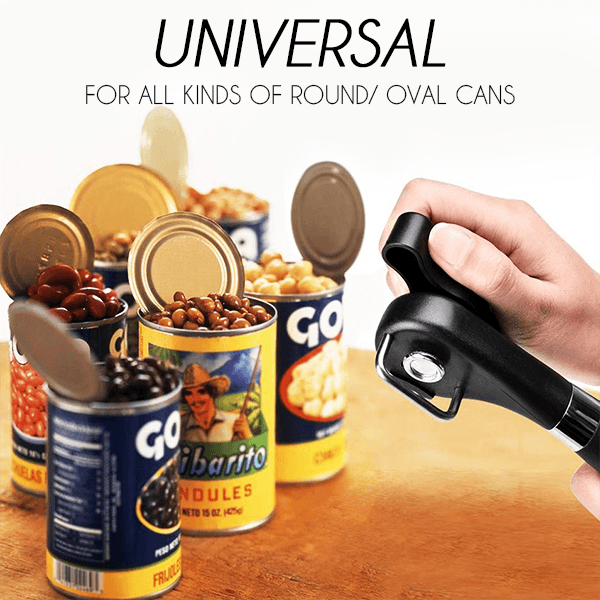 Safe stainless steel can opener