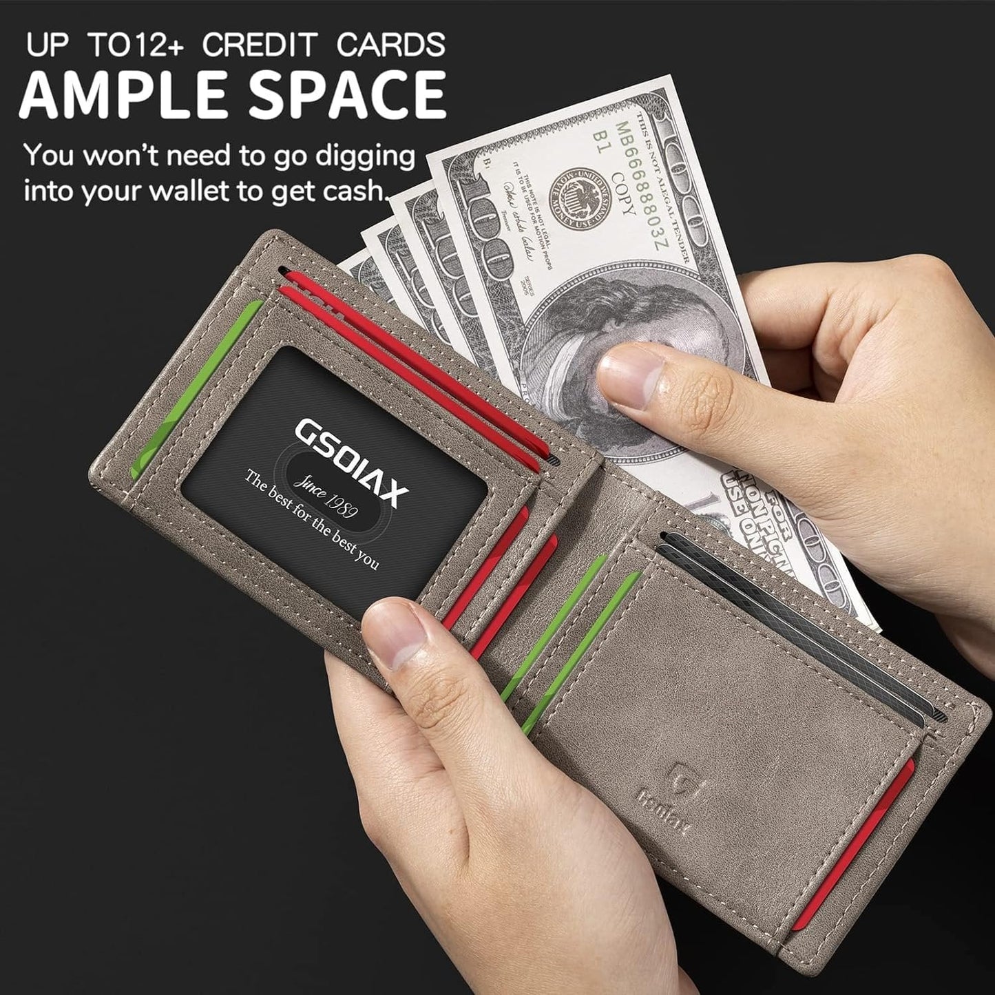 🔥Hot Sale 🔥Mens Slim Wallet Rfid Blocking