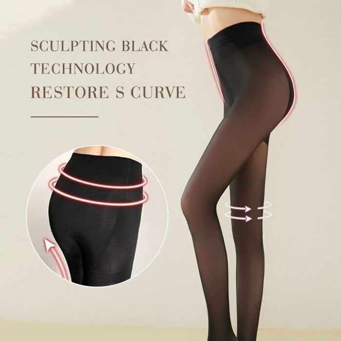 ❄️Winter protection 50% OFF❄️Flawless Legs Fake Translucent Warm Plush Lined Elastic Tights