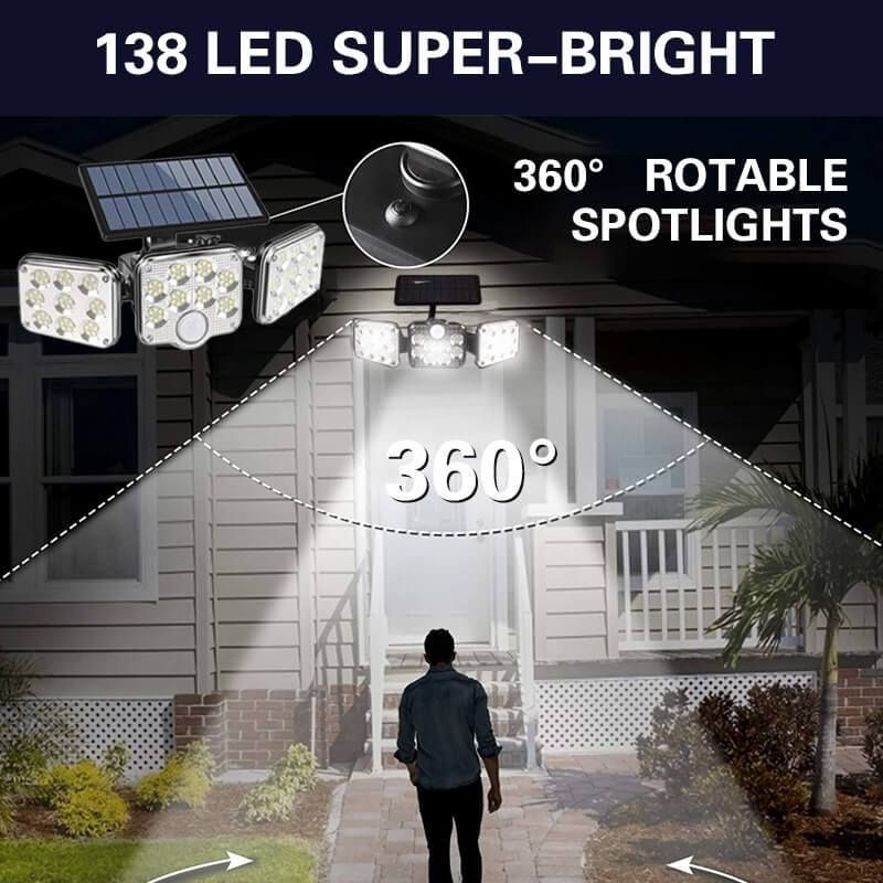 Triple LED Solar Wall Light (Free shipping)