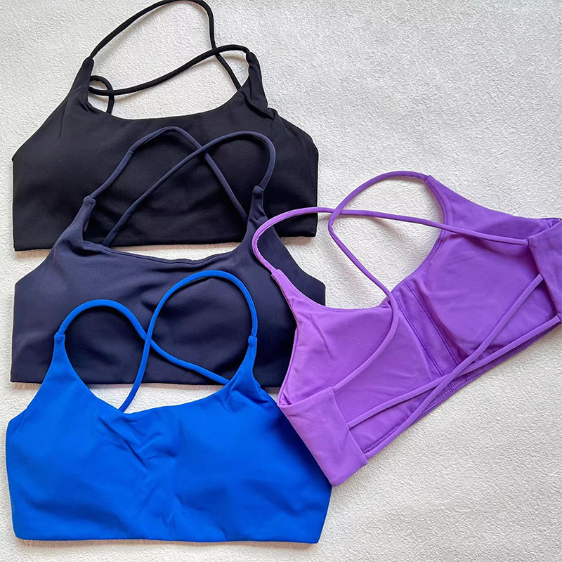 Women's Cross Back Padded Sports Bra