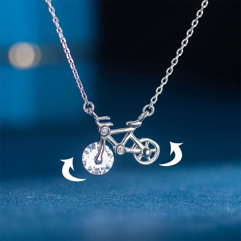 Women’s Elegant Bicycle Pendant Necklace