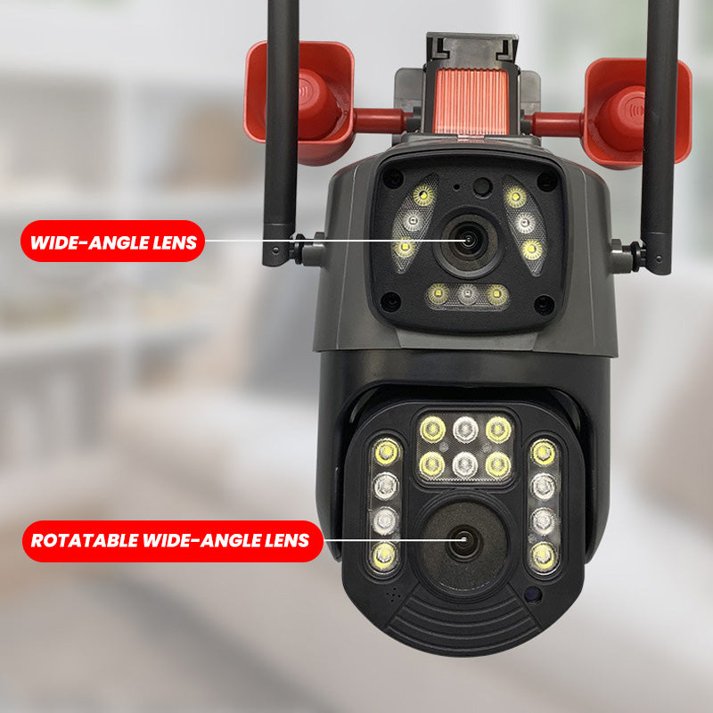 Waterproof Night Vision Dual Lens Security Camera