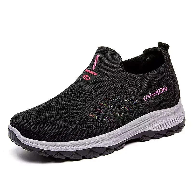 Fly Knit Woven Orthopedic Arch Support Slip-on Shoes