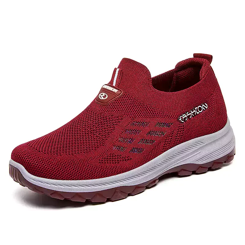 Fly Knit Woven Orthopedic Arch Support Slip-on Shoes