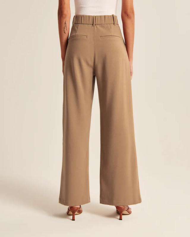 High Waist Tailored Wide Leg Pants (Free Shipping)