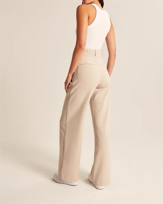 High Waist Tailored Wide Leg Pants (Free Shipping)