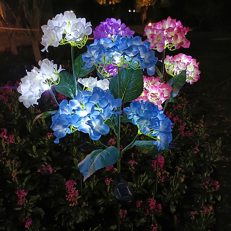 Simulated Hydrangea Solar Light - Outdoor Garden Decoration