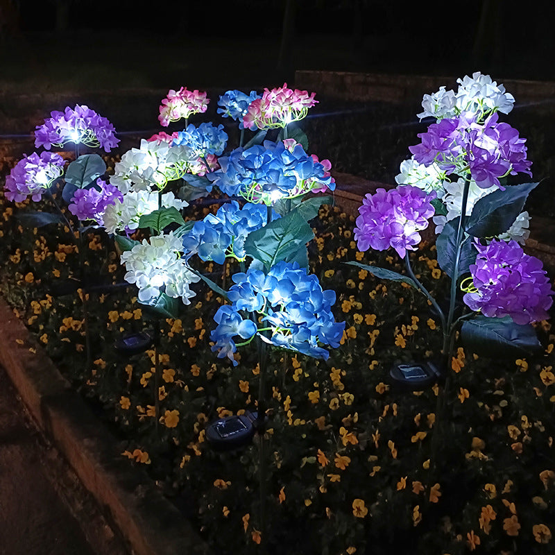 Simulated Hydrangea Solar Light - Outdoor Garden Decoration