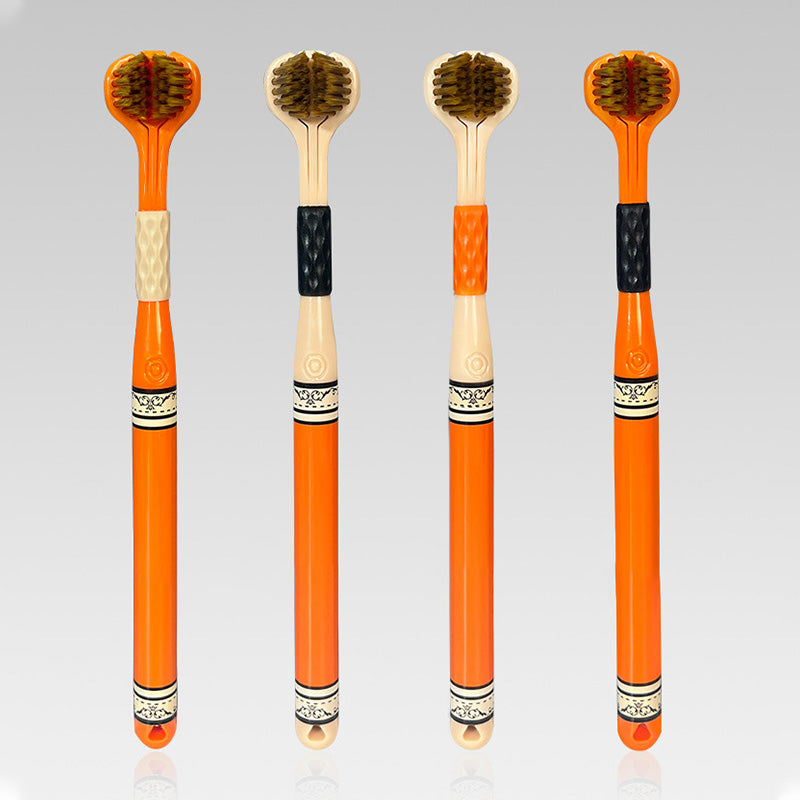 Four-Piece Soft Bristles Three-Sided Toothbrush Set