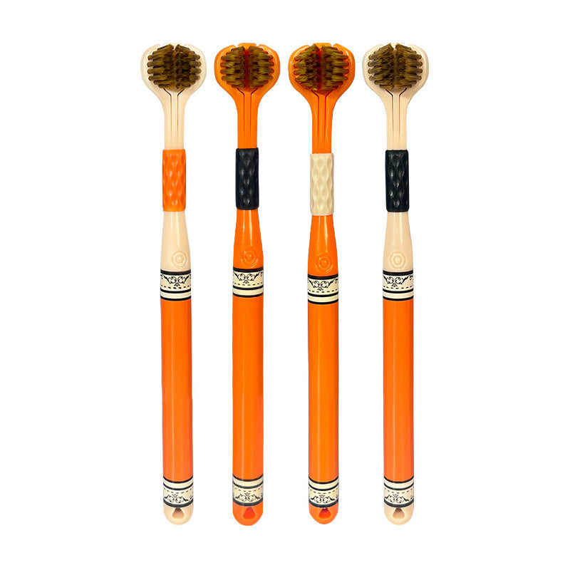 Four-Piece Soft Bristles Three-Sided Toothbrush Set