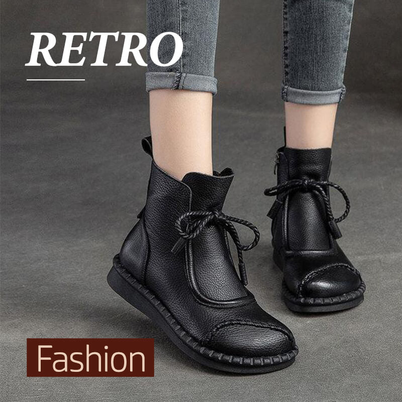 Fall and Winter Comfortable Round Toe Low Heel Soft Sole Short Boots (Free Shipping)