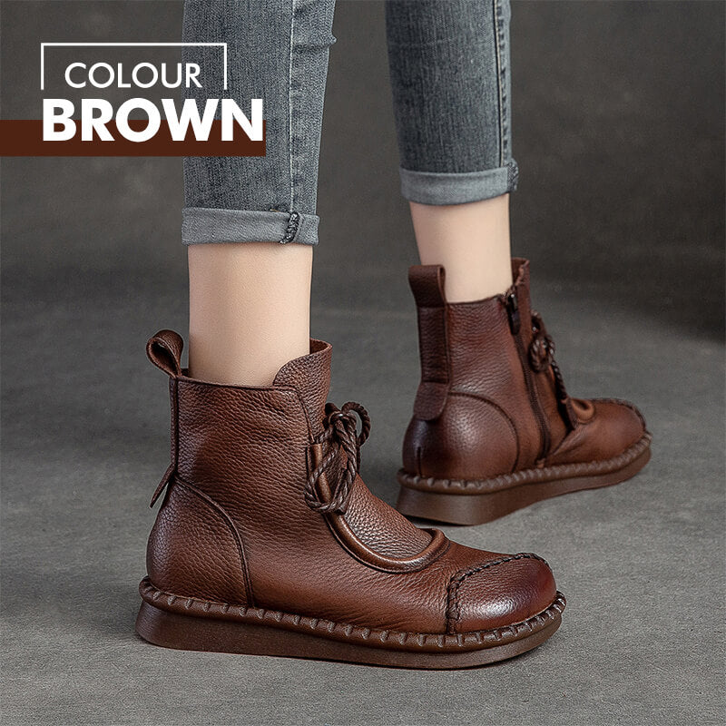 Fall and Winter Comfortable Round Toe Low Heel Soft Sole Short Boots (Free Shipping)