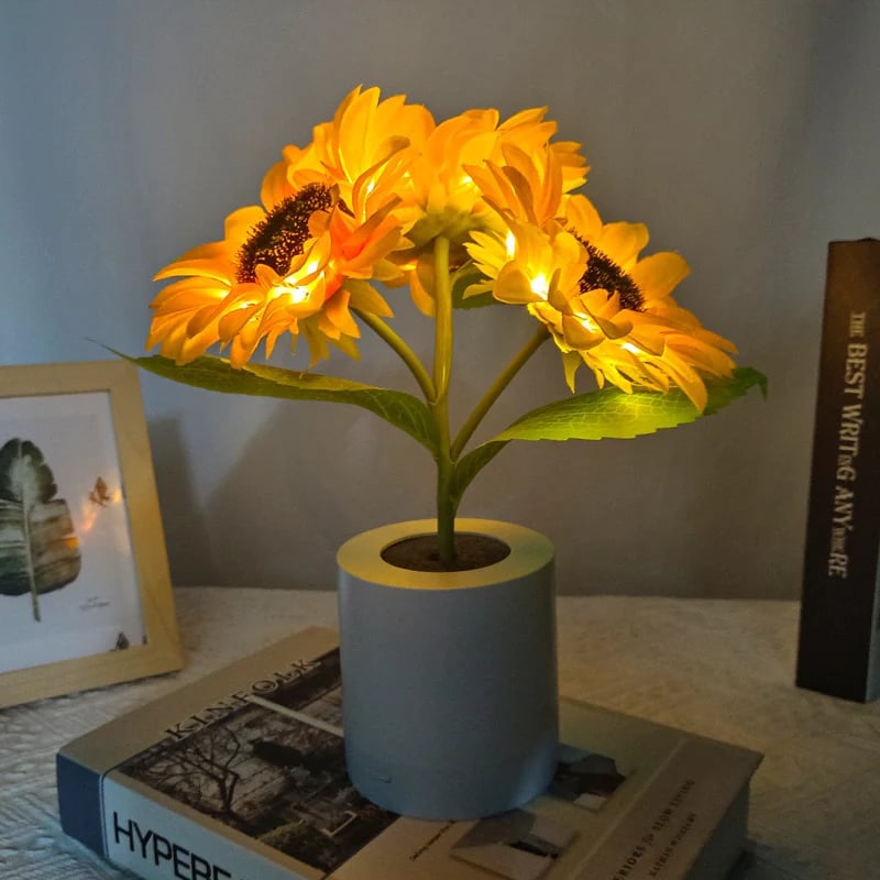 Sunflower led simulation small night light